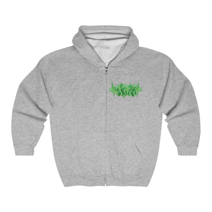 Mini Logo "ODG" Green 3D Zip-Up Hoodie