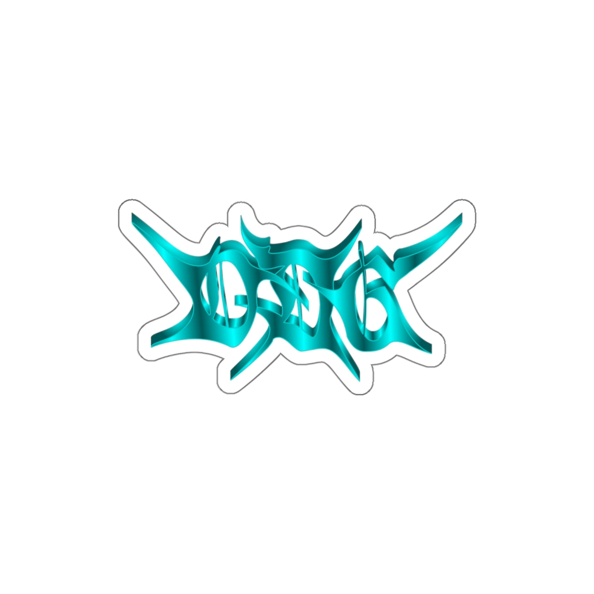 “ODG” 3D Blue Hologram Die-Cut Stickers