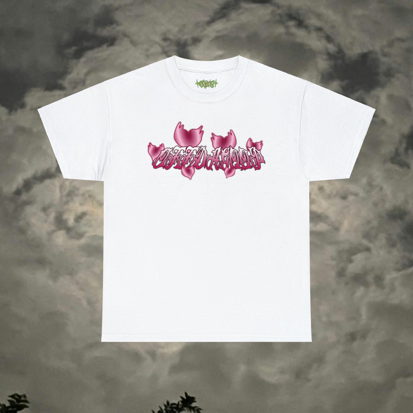 Wht/Pink "OffDaGoop" Six Heart Tee