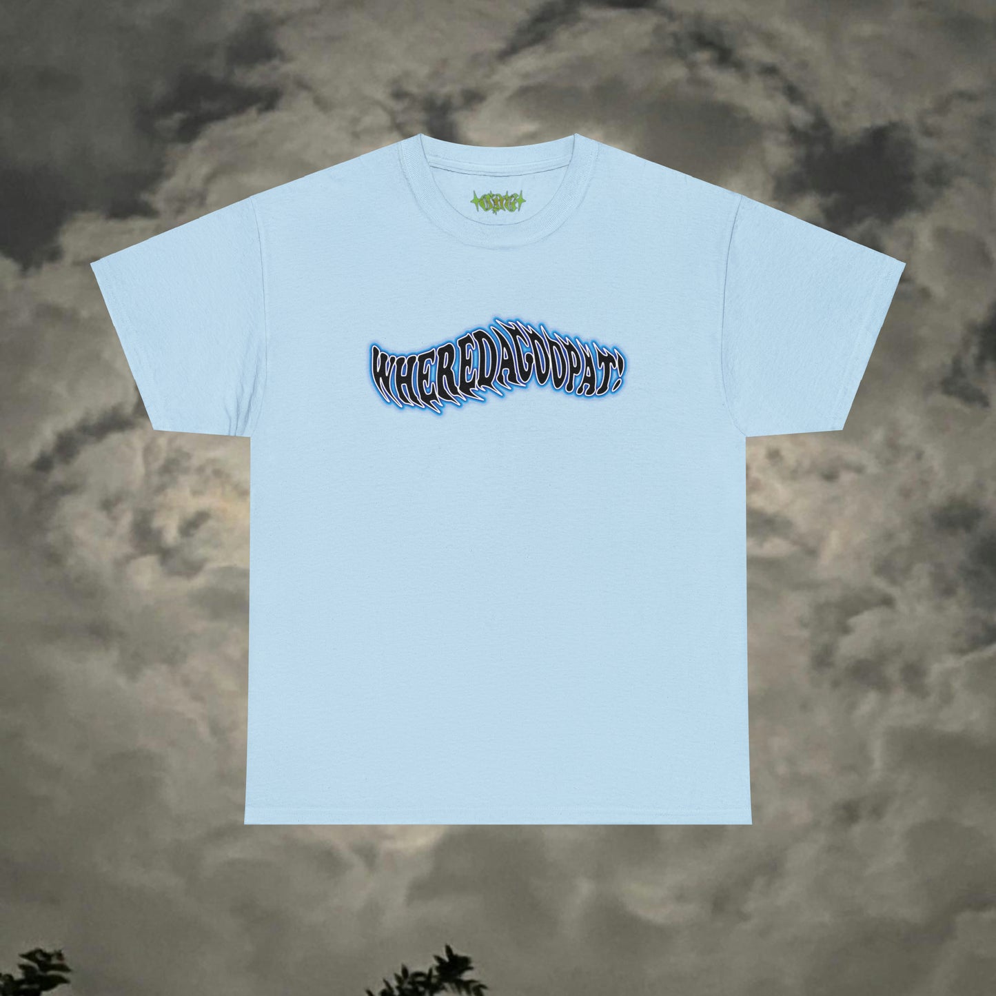 “Wheredagoopat!” Blue Flow Tee