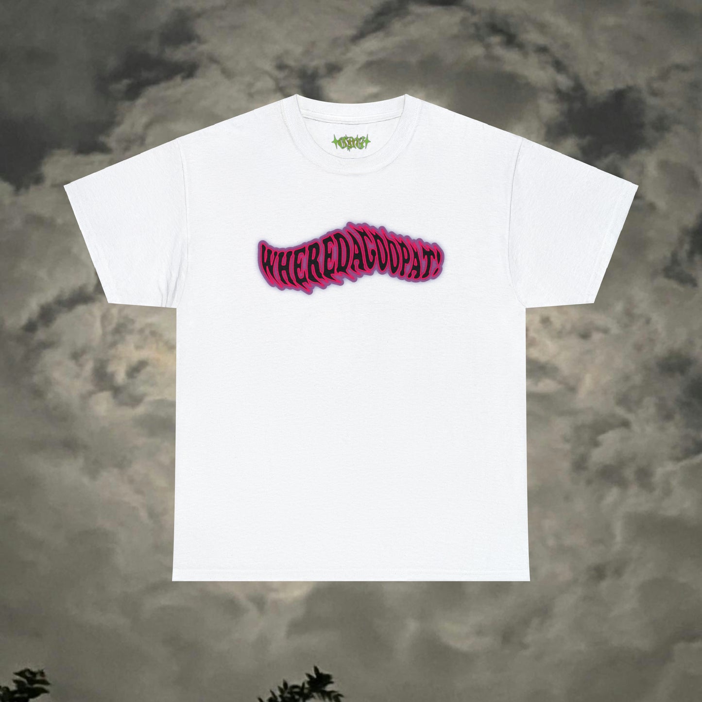 “Wheredagoopat!” Pink Flow Tee