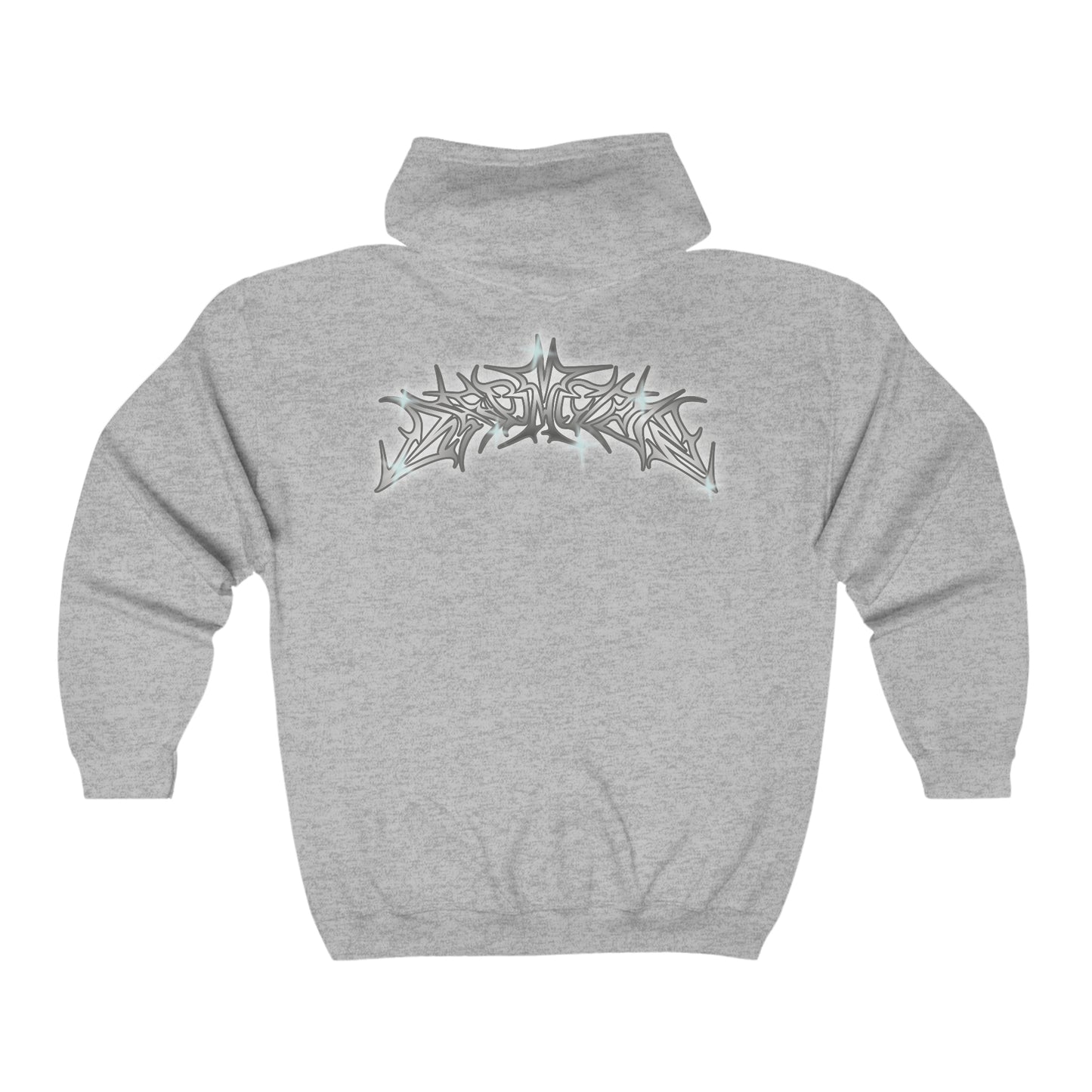 Mini Logo "OffDaGoop" Silver D-$cript Zip-Up Hoodie