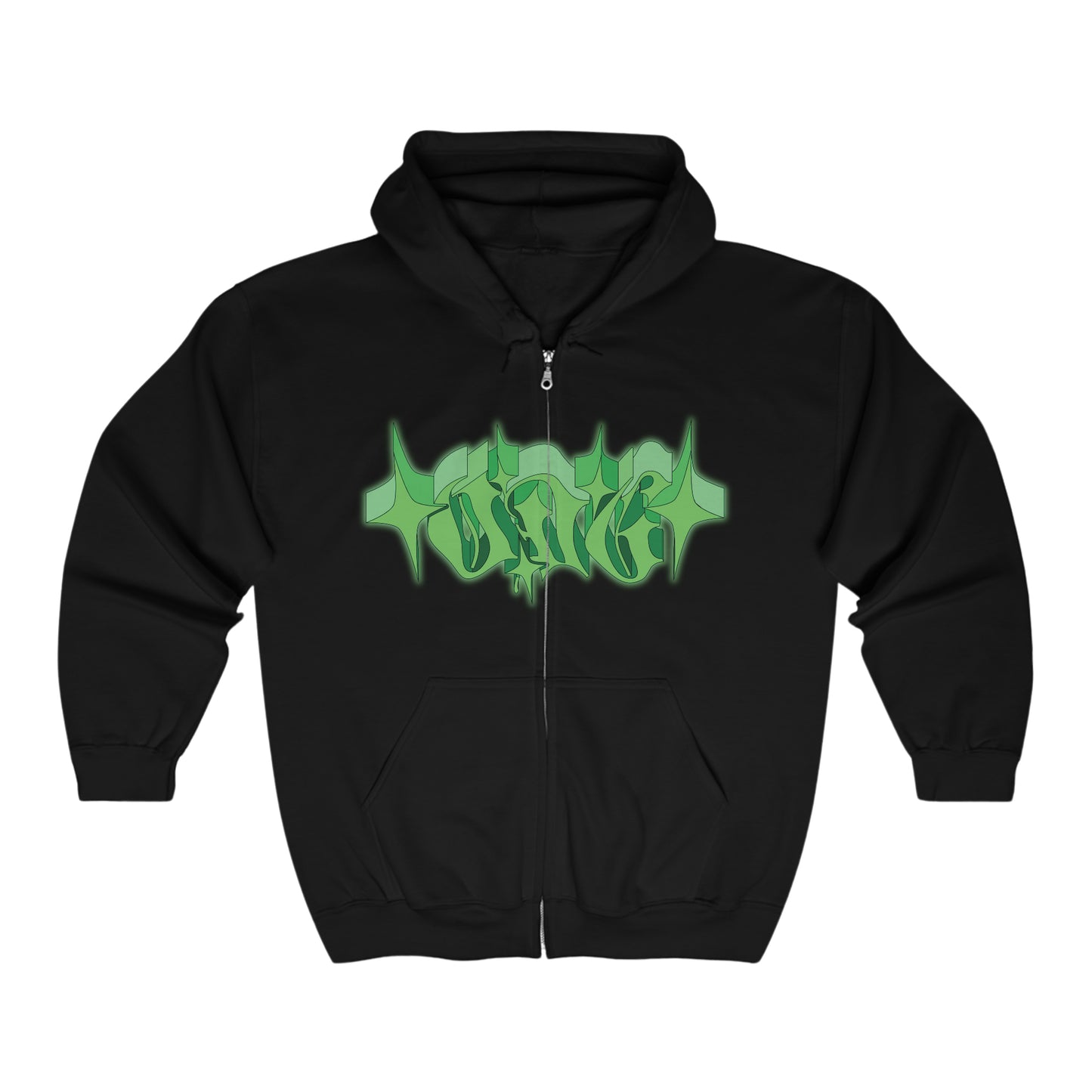 OG "ODG" 3D Green Zip-Up Hoodie