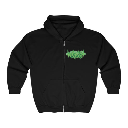 Mini Logo "ODG" Green 3D Zip-Up Hoodie