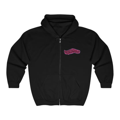 “Wheredagoopat!” Pink Flow Glow Zip-up Hoodie