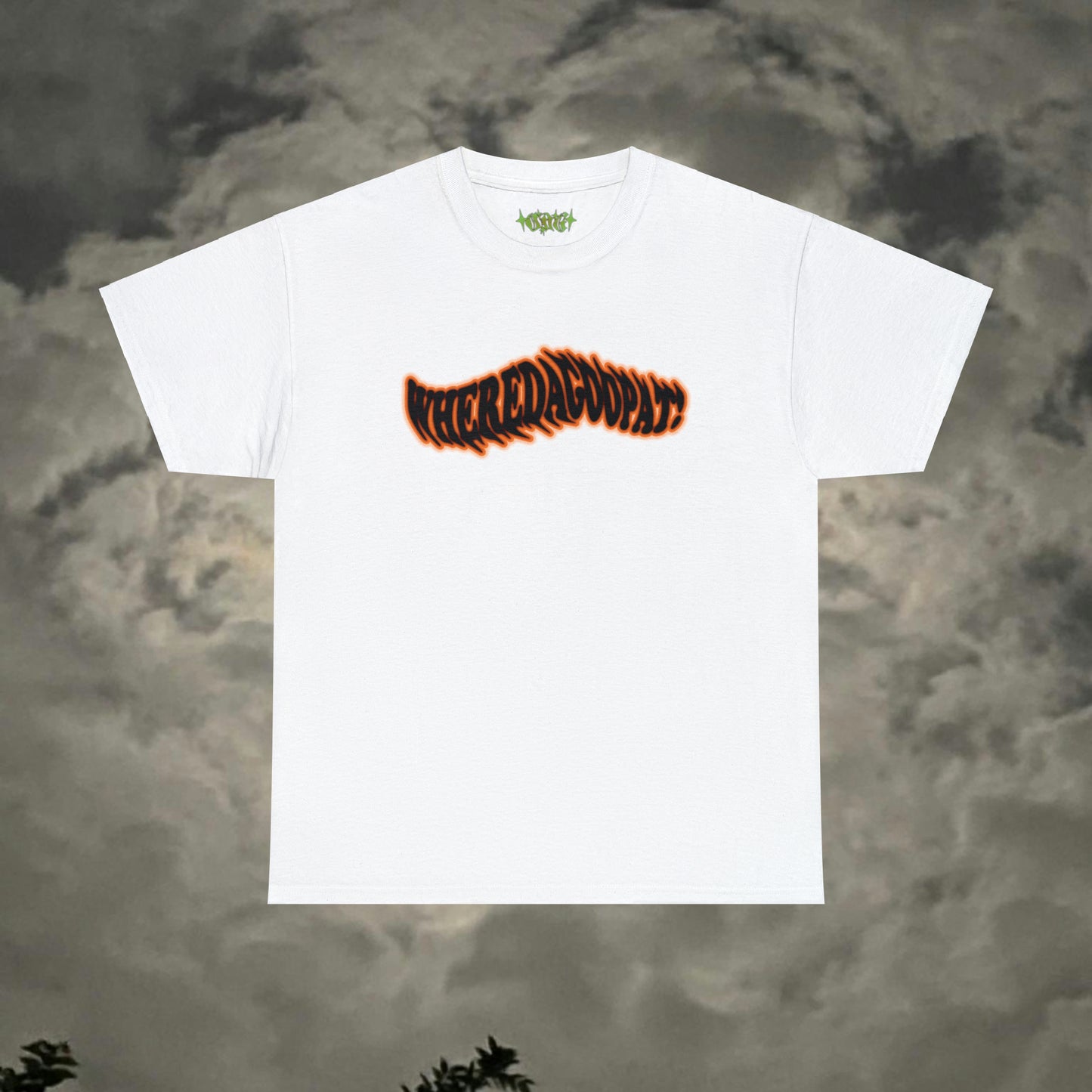 “Wheredagoopat!” Orange Flow Tee