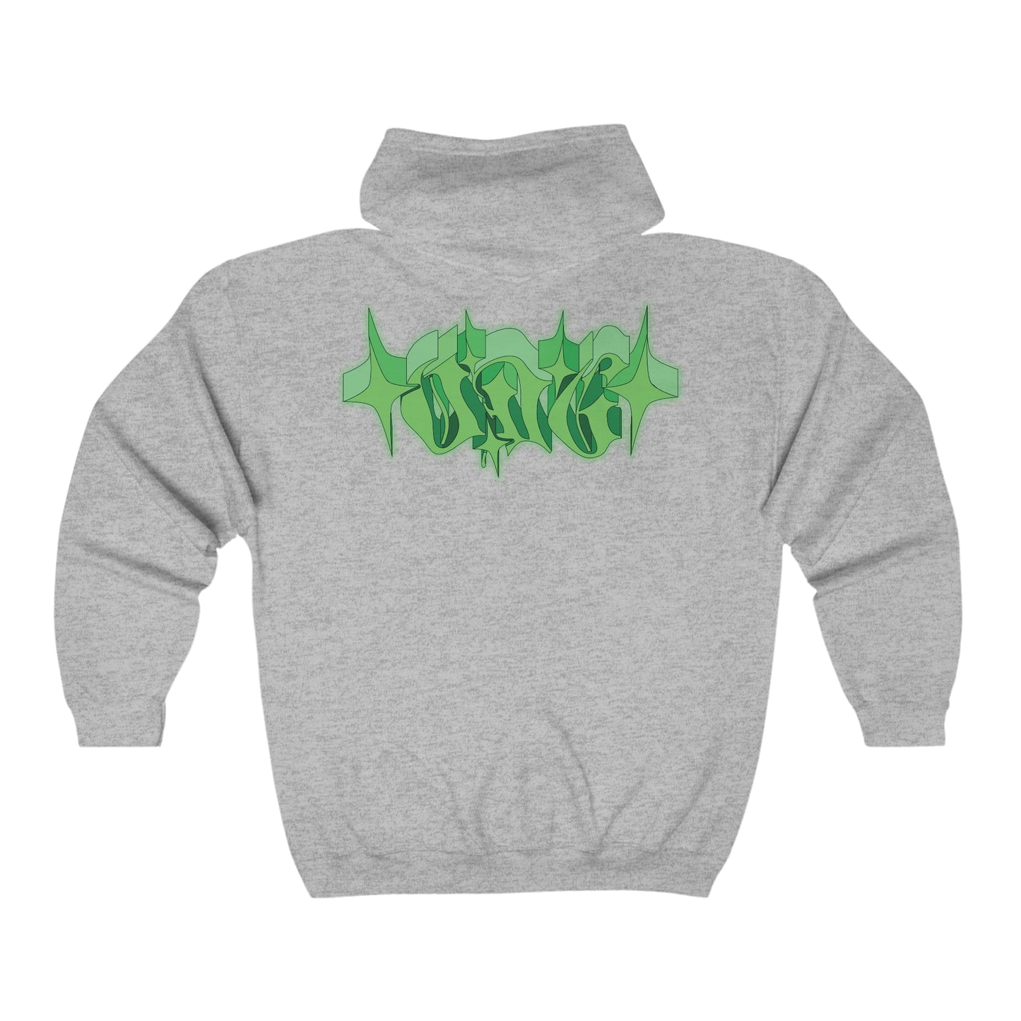 Mini Logo "ODG" Green 3D Zip-Up Hoodie